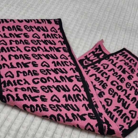 Juicy Couture Pink and Black Knit Scarf - Picture 5 of 6